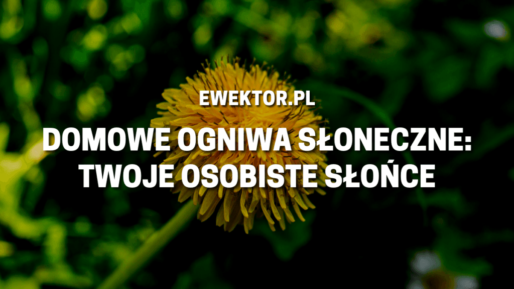 Domowe ogniwa słoneczne